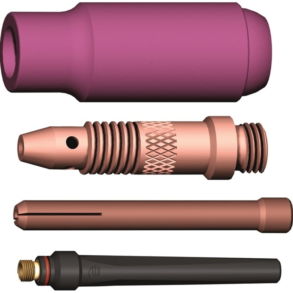 Illustration du produit: A.BINZEL TIG-Zubehörkit, WE 2,4 mm, 4-teilig in Kunststoffbox