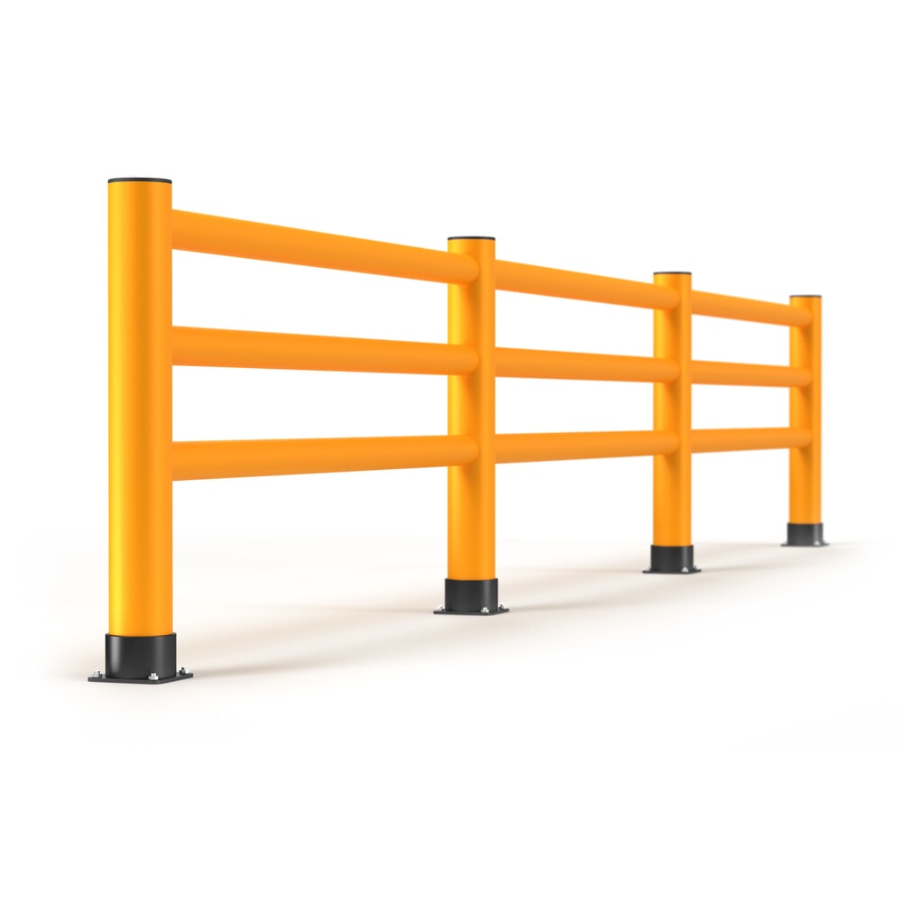 N° de l'image du produit 5 : A.M.P.E.R.E. Rammschutzgeländer Rack Mammut®, Innen- und Außenbereich, HxL 1.100 x 6.000 mm