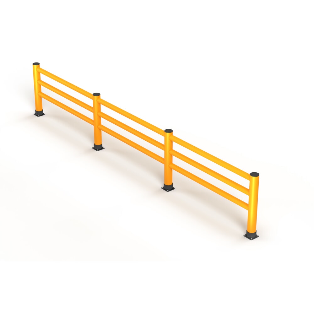 N° de l'image du produit 6 : A.M.P.E.R.E. Rammschutzgeländer Rack Mammut®, Innen- und Außenbereich, HxL 1.100 x 6.000 mm