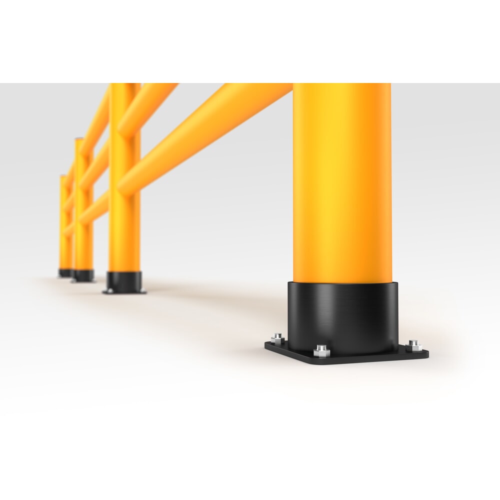 N° de l'image du produit 7 : A.M.P.E.R.E. Rammschutzgeländer Rack Mammut®, Innen- und Außenbereich, HxL 1.100 x 6.000 mm