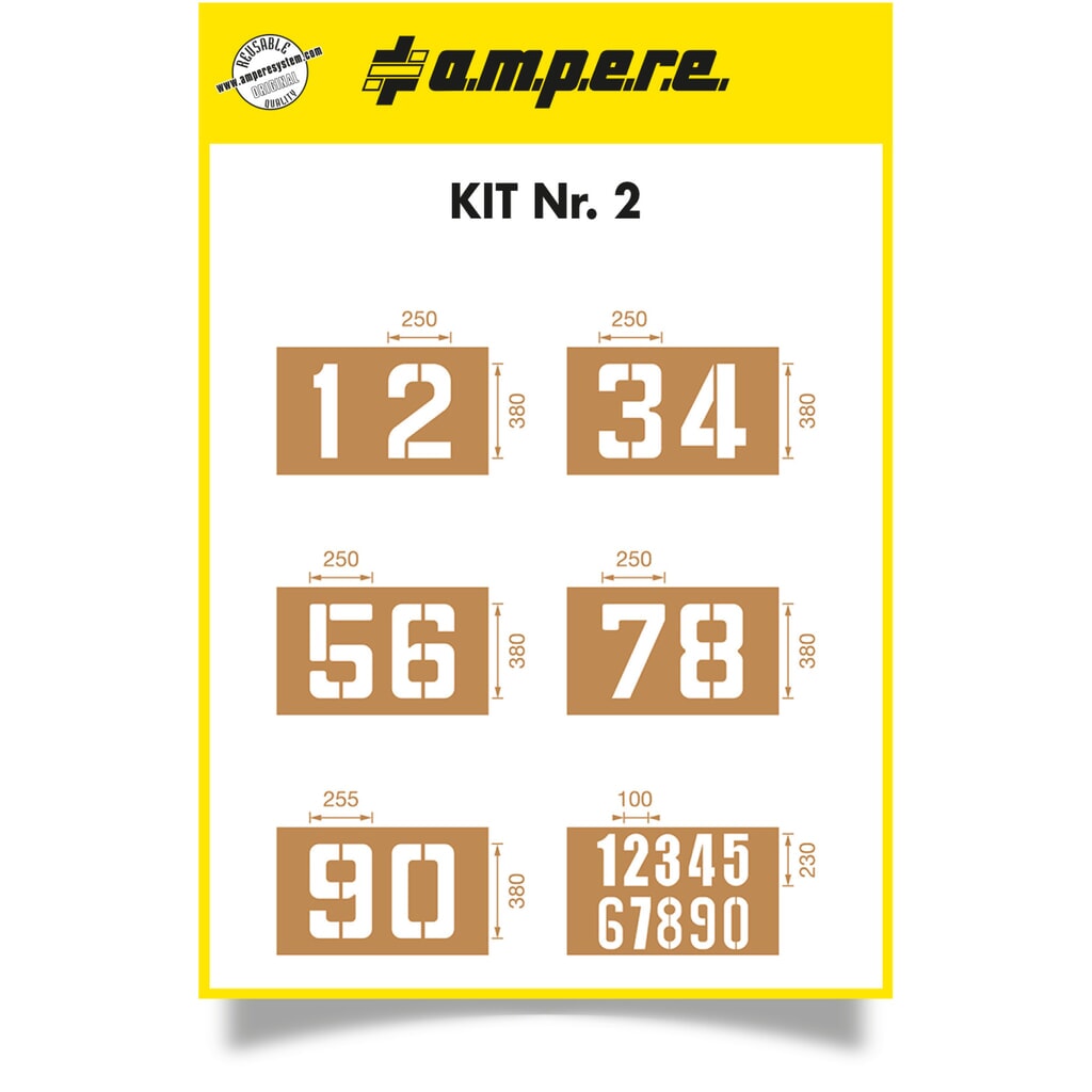 A.M.P.E.R.E. Kit de gabarits de traçage au sol
