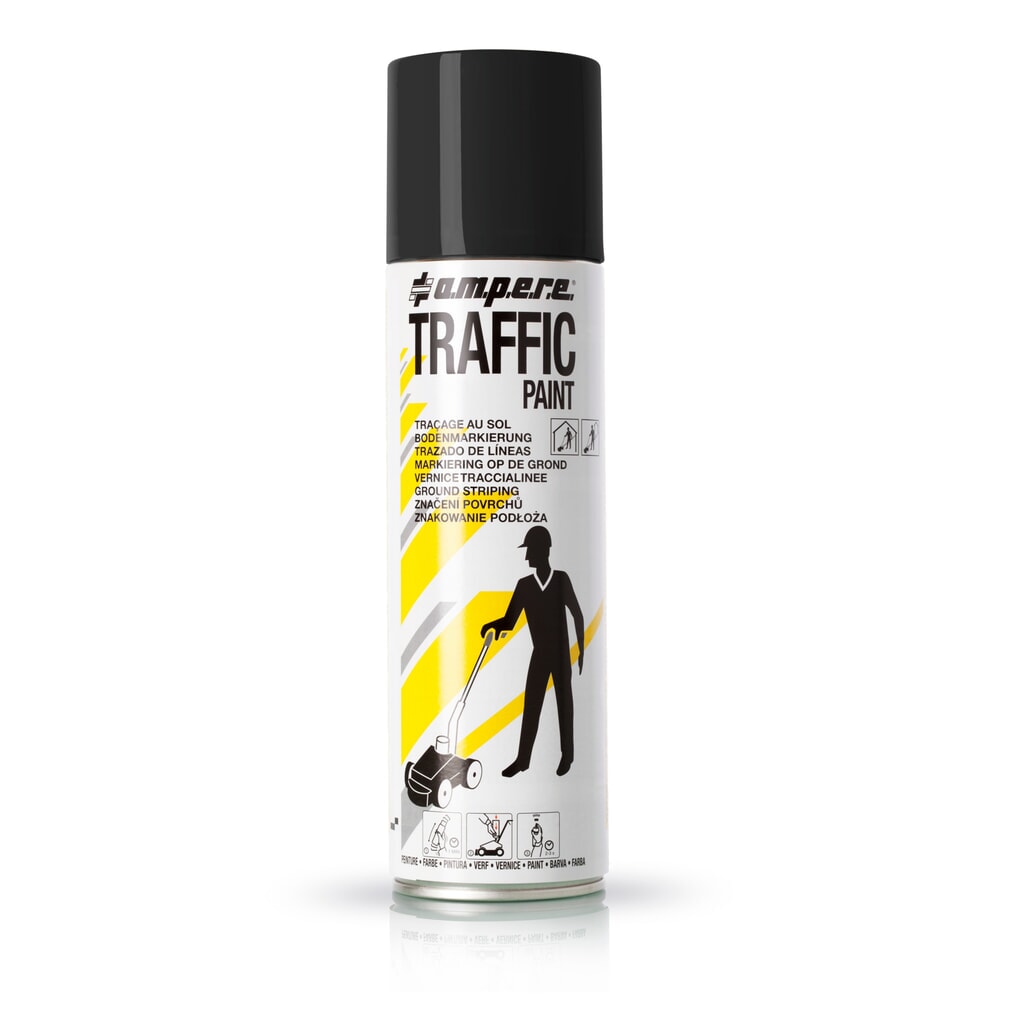 A.M.P.E.R.E. Peinture de marquage TRAFFIC 0,5 l, noir Illustration du produit: A.M.P.E.R.E. Peinture de marquage TRAFFIC 0,5 l, noir