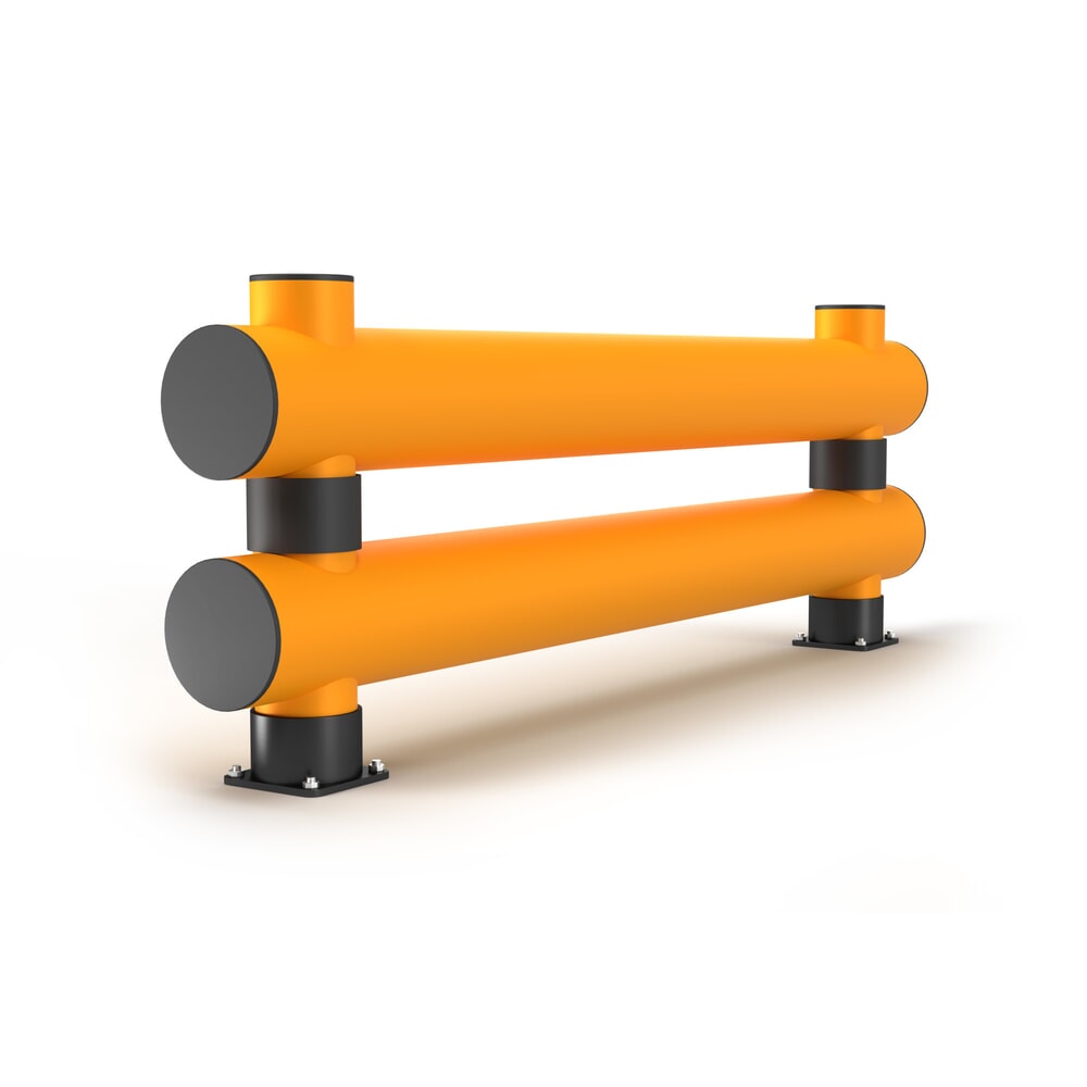 Illustration du produit: A.M.P.E.R.E. Rammschutzbarriere Rack Mammut®, Doppelplanke, Länge 2.000 mm