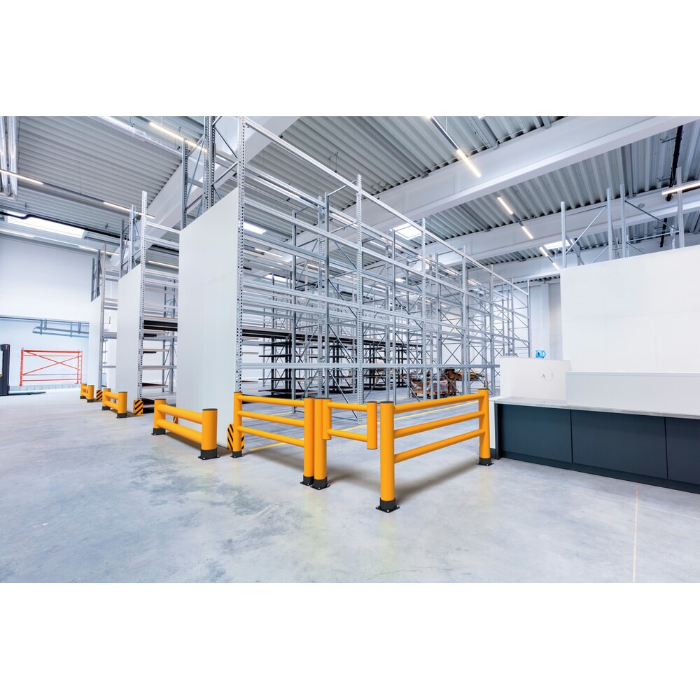 N° de l'image du produit 3 : A.M.P.E.R.E. Regalendschutz Rack Mammut®, Doppelplanke, Länge 1.200 mm