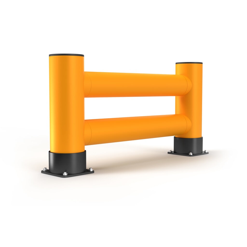Illustration du produit: A.M.P.E.R.E. Regalendschutz Rack Mammut®, Doppelplanke, Länge 1.200 mm