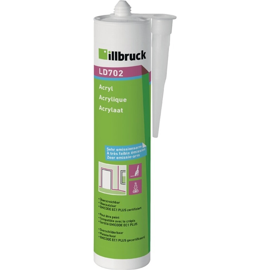 Illustration du produit: ILLBRUCK acrylique LD702 cartouche blanche 310 ml