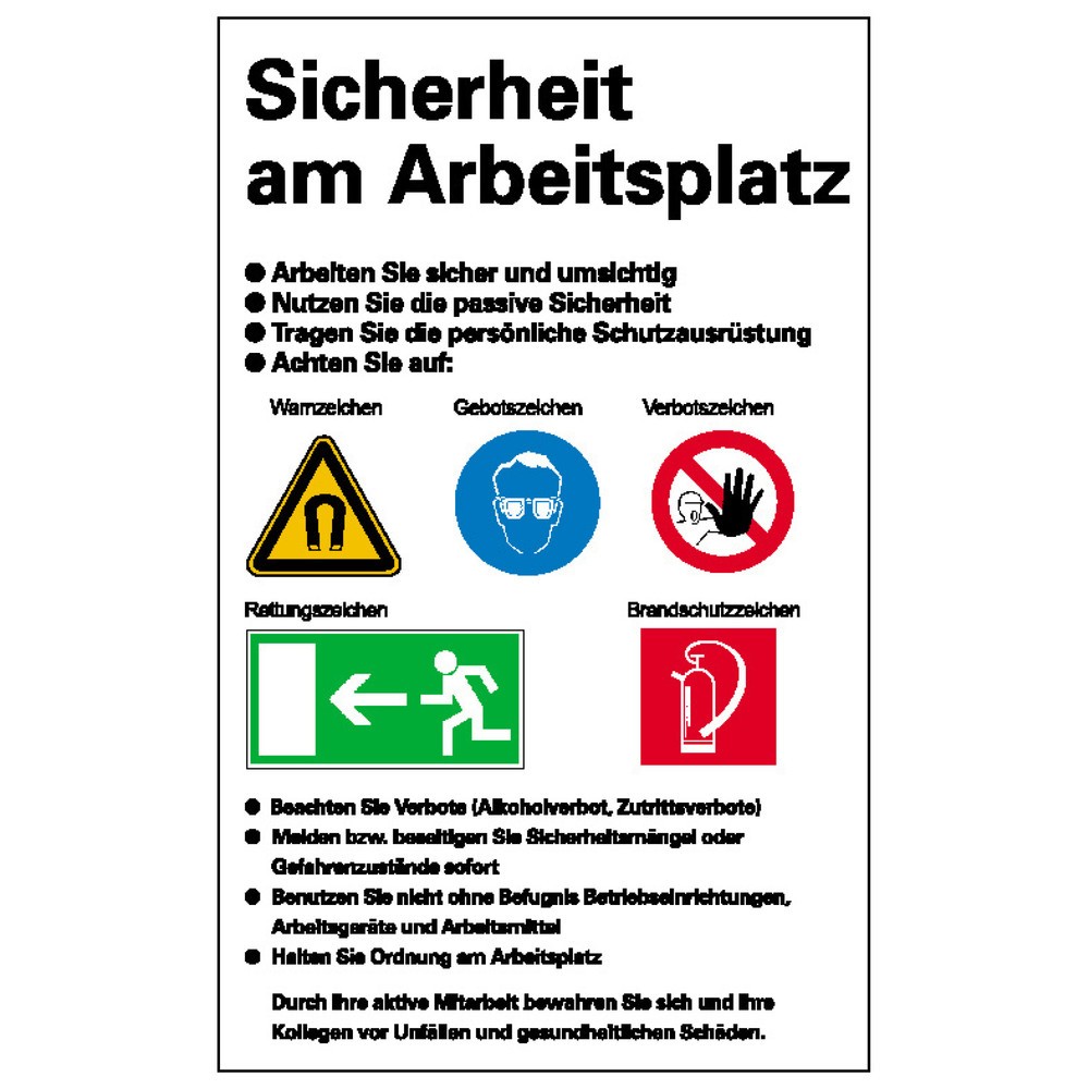 Illustration du produit: SafetyMarking® Affiche de sécurité : sécurité sur le lieu de travail, H x l 750 x 500 mm