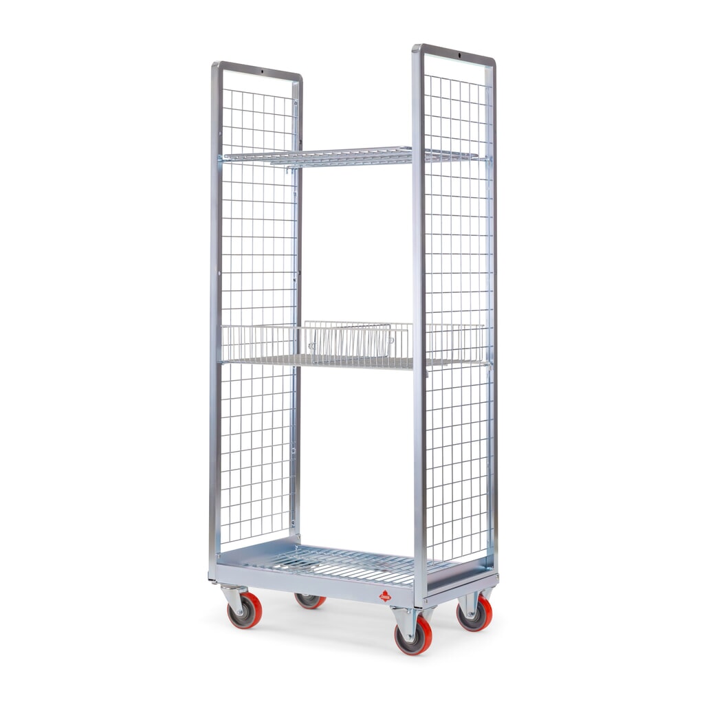 N° de l'image du produit 4 : Chariot de préparation des commandes Ameise® AK-S, 2 parois grillagées, HxlxP 1 560 x 405 x 700 mm