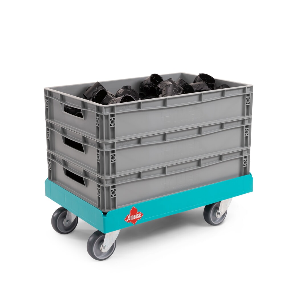 Ameise® Rouleur de transport Dollar A-TR1, pour bacs empilables Euro lxP 400 x 600 mm, capacité de charge 300 kg N° de l'image du produit 2 : Ameise® Rouleur de transport Dollar A-TR1, pour bacs empilables Euro lxP 400 x 600 mm, capacité de charge 300 kg