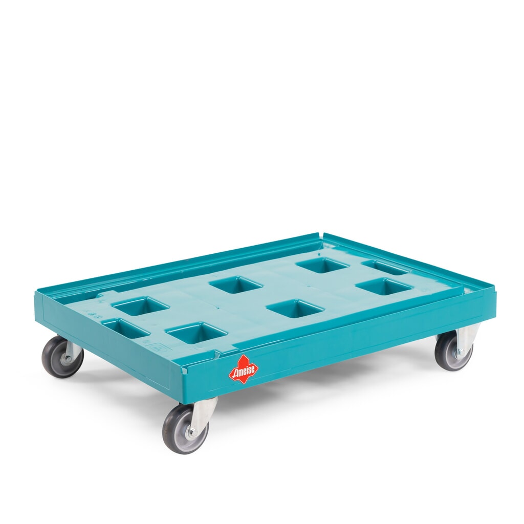 Ameise® Rouleur de transport Dollar A-TR1, pour bacs empilables Euro lxP 600 x 800 mm, capacité de charge 300 kg Illustration du produit: Ameise® Rouleur de transport Dollar A-TR1, pour bacs empilables Euro lxP 600 x 800 mm, capacité de charge 300 kg