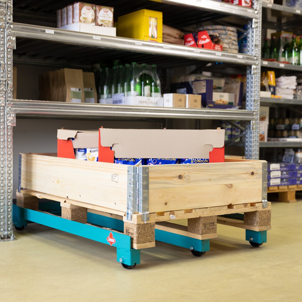 Ameise® Rouleur porte-palette, capacité de charge 1 000 kg N° de l'image du produit 4 : Ameise® Rouleur porte-palette, capacité de charge 1 000 kg