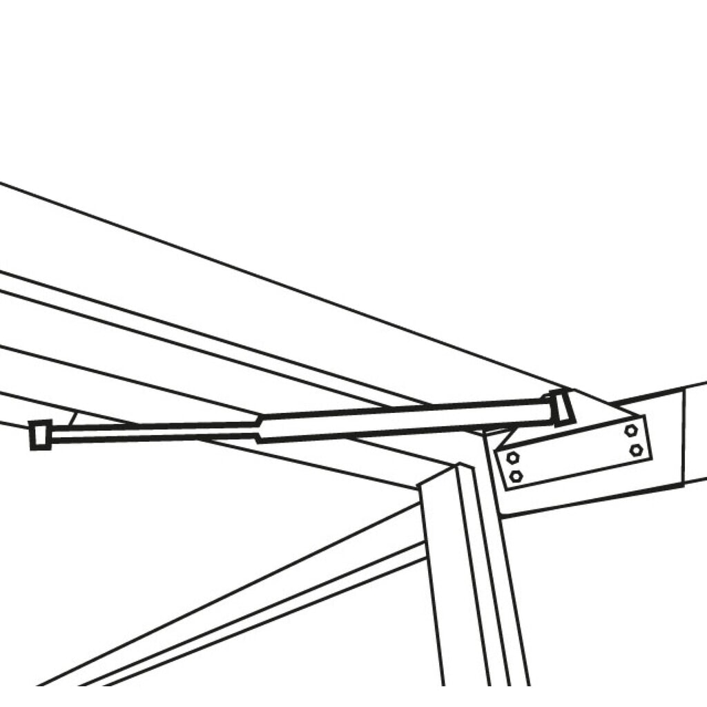 N° de l'image du produit 2 : Amortisseur en guise de support de porte et de protection contre le vent, avec porte à un battant ouverte