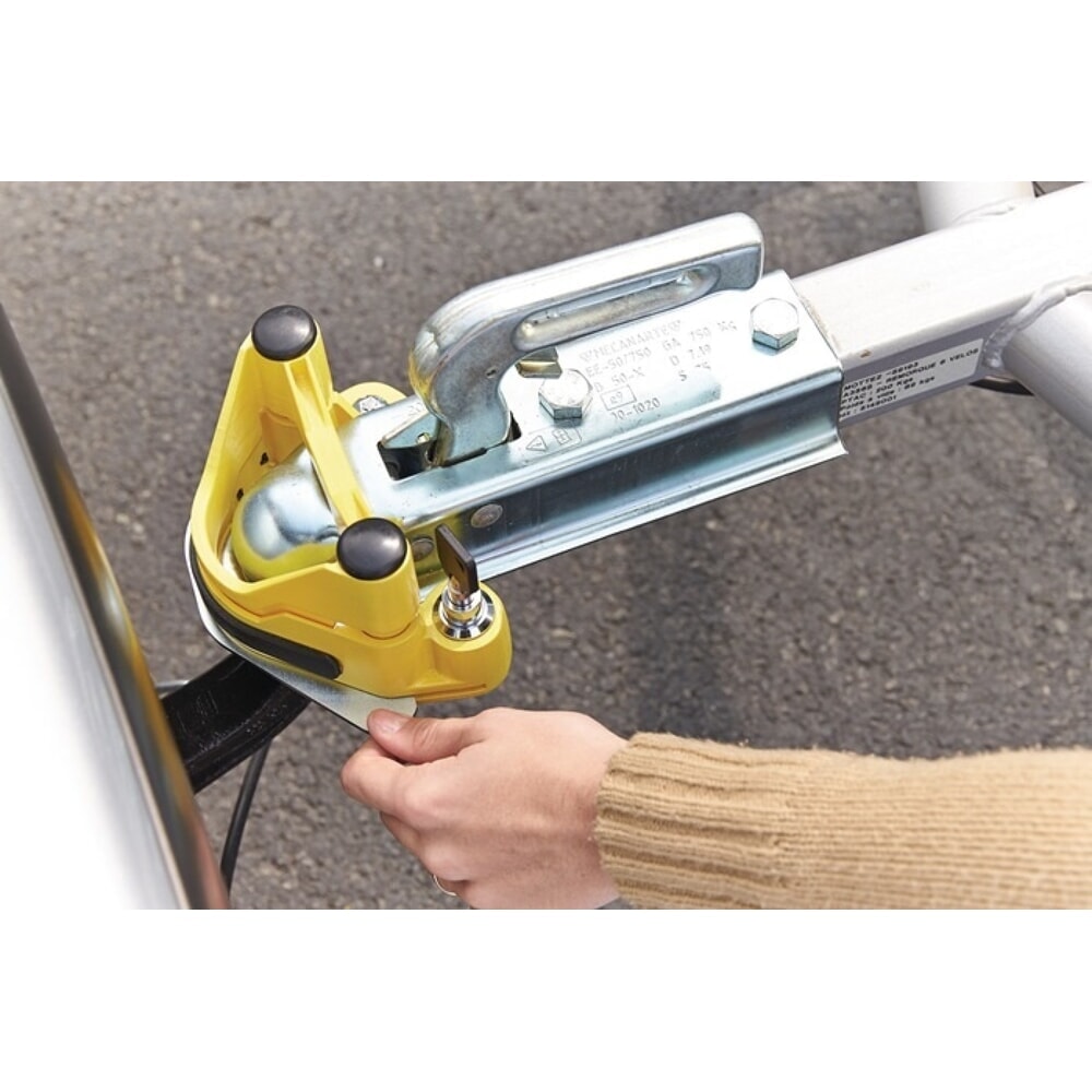 N° de l'image du produit 4 : Anhänger-Diebstahlsicherung, L225xB200xH110mm, Stahl, pulverbeschichtet, SB Verpackung, Gewicht 1,95 kg gelb