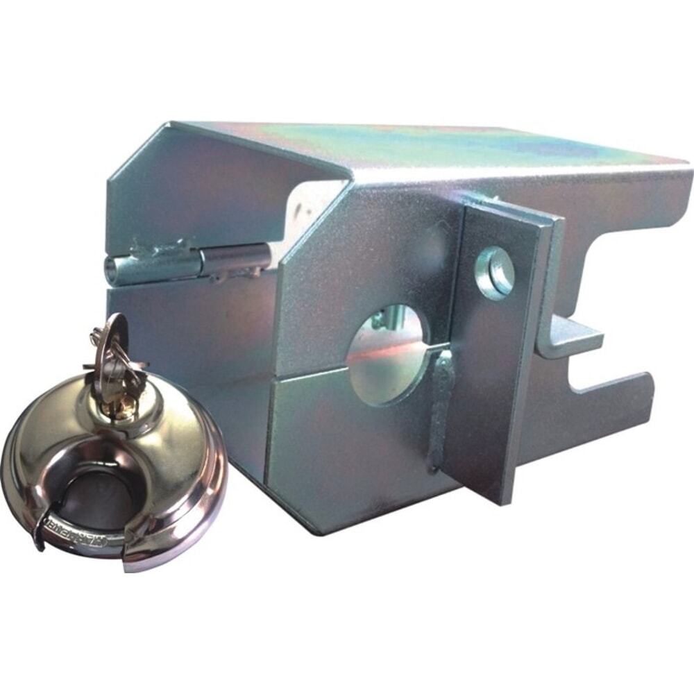 Illustration du produit: Anhänger-Kastensicherung, L190xB125xH114mm, Stahl verzinkt, Karton, Gewicht 1,9 kg silber
