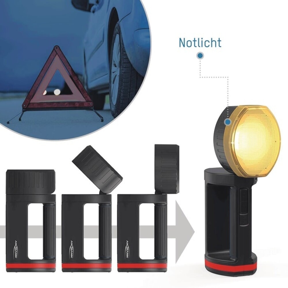 N° de l'image du produit 2 : ANSMANN Akkuhandscheinwerfer HS5R, Li-Ion 5 W 420 lm, 3,7 V 2600 mAh, Ladezeit max. 4 h