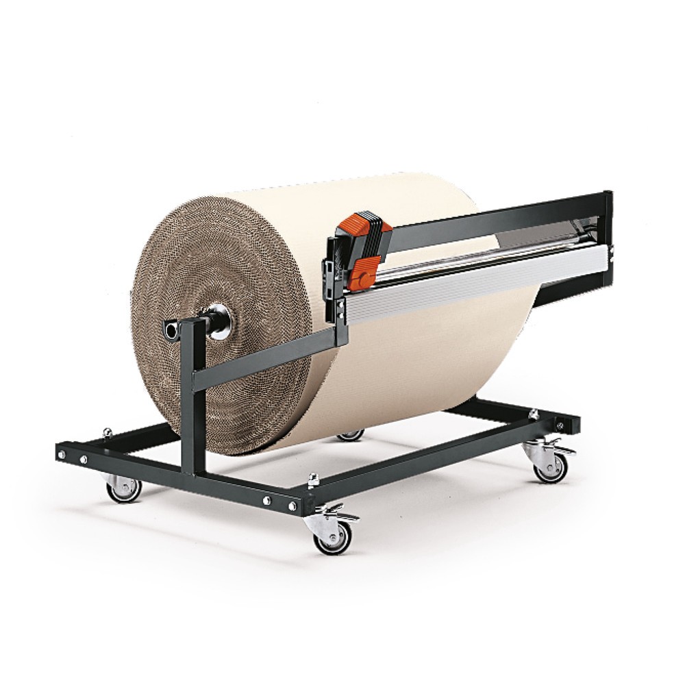 Illustration du produit: Rocholz support de découpe sous table Standard, version mobile, poids maximal du rouleau 200 kg, largeur de coupe 1 250 mm