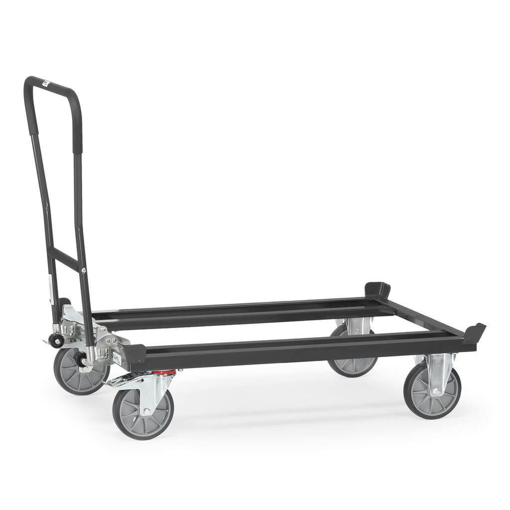 N° de l'image du produit 5 : Arceau de poussée encliquetable pour rouleurs fetra® avec butées d’angle, gris anthracite