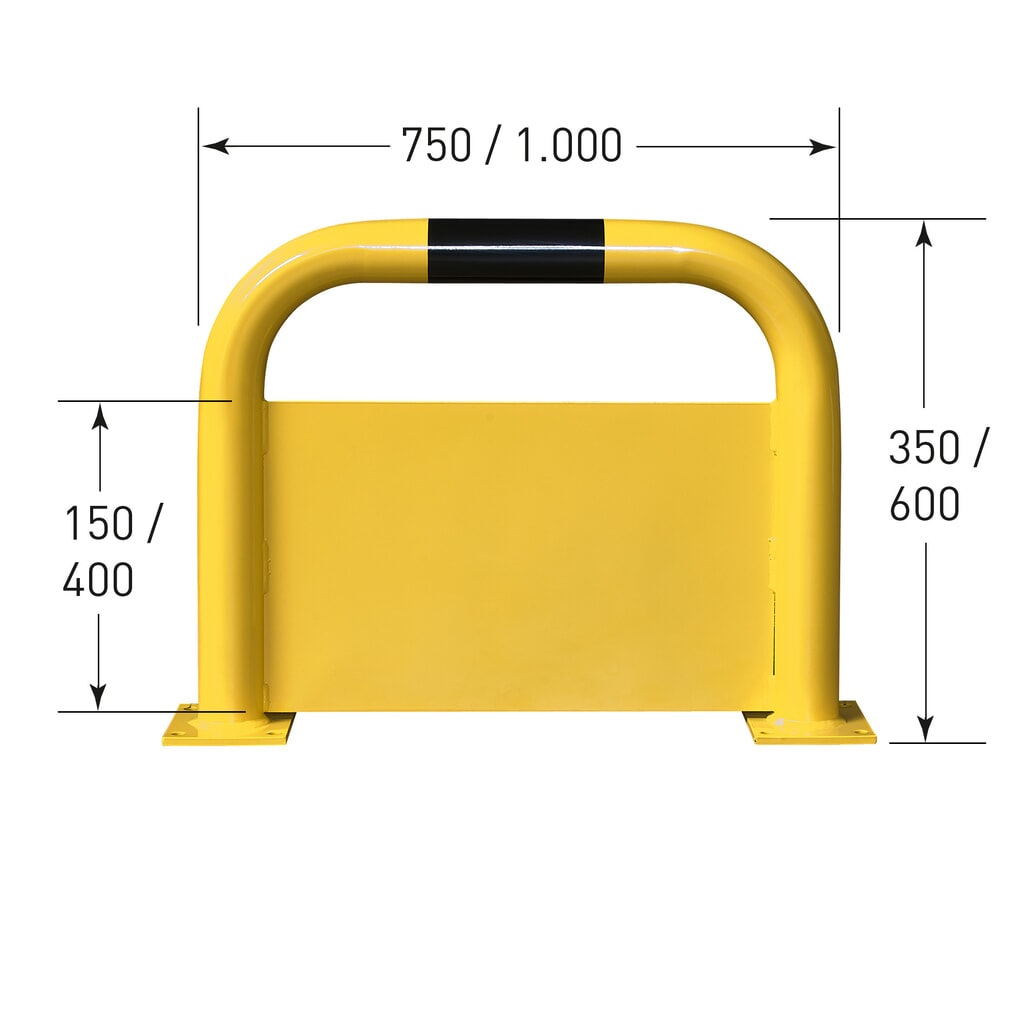 Arceau de protection avec protection anti-encastrement, H x l 600 x 750 mm N° de l'image du produit 2 : Arceau de protection avec protection anti-encastrement, H x l 600 x 750 mm