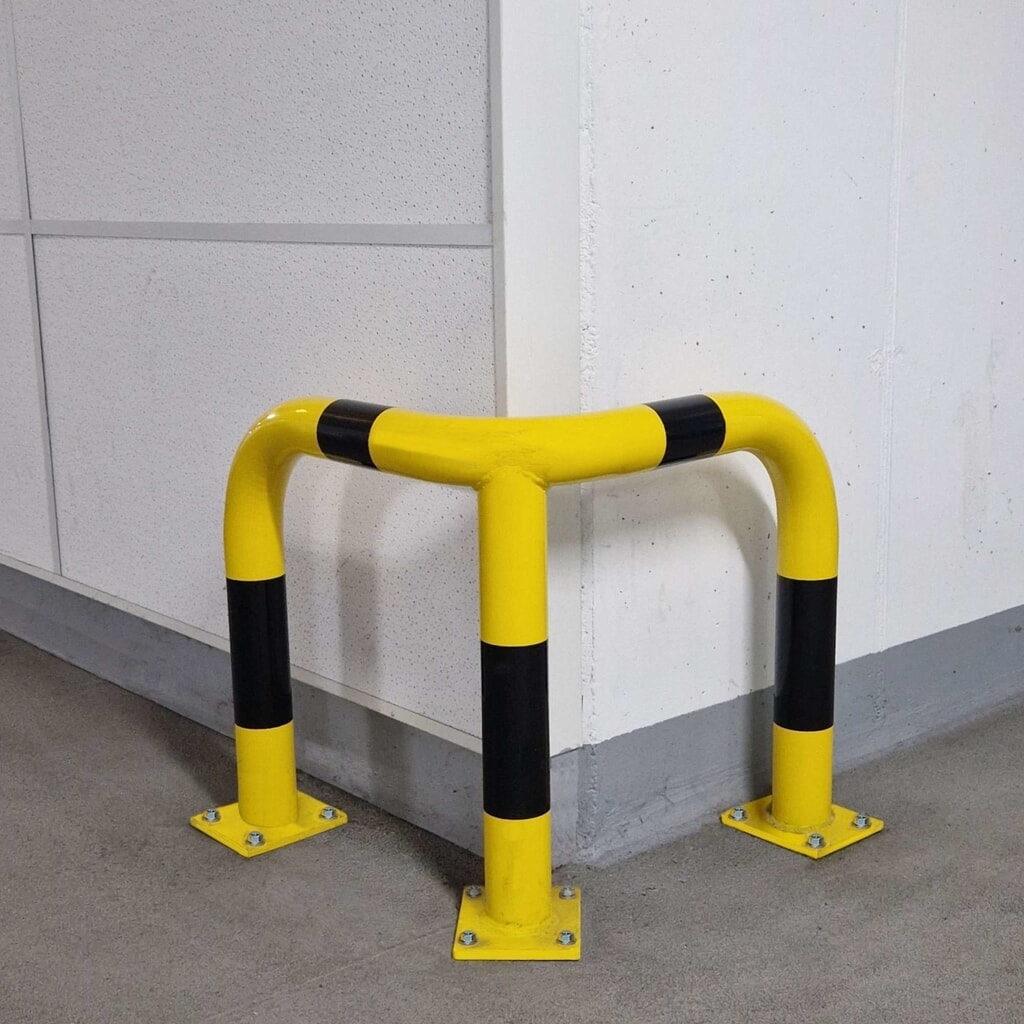 Arceau de protection d'angle galvanisé à chaud, utilisation en intérieur et en extérieur, hauteur 600 mm N° de l'image du produit 3 : Arceau de protection d'angle galvanisé à chaud, utilisation en intérieur et en extérieur, hauteur 600 mm