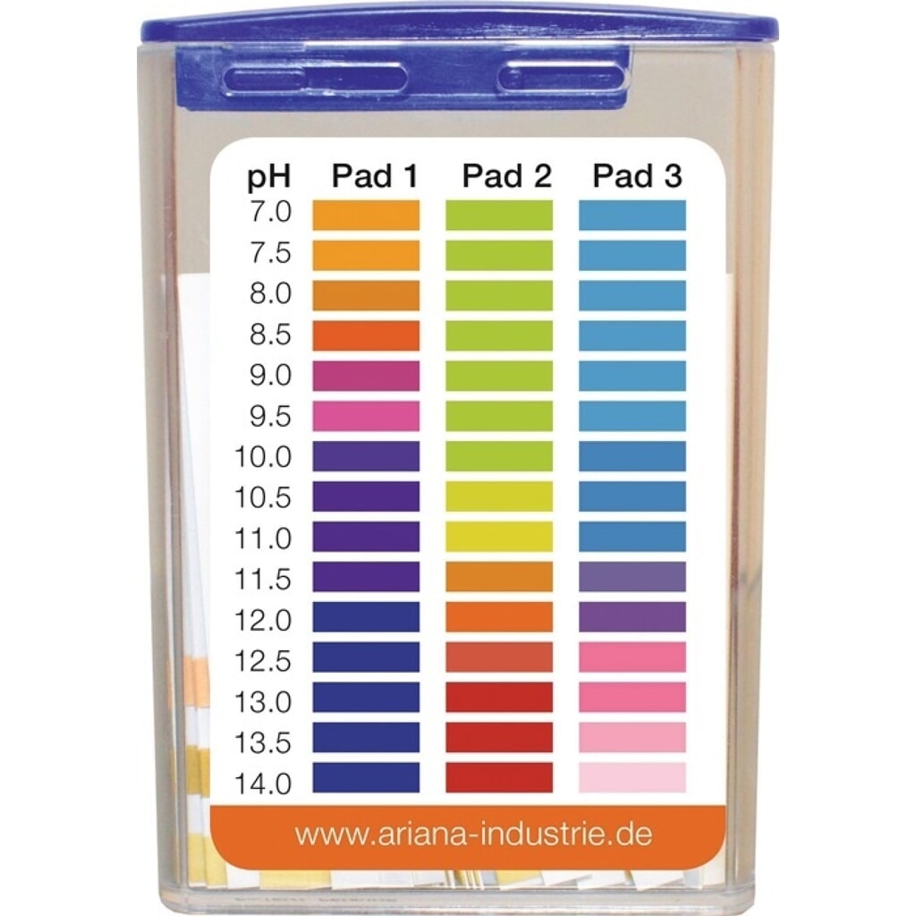 ARIANA Bandelettes de mesure TRGS 611, 7,0-14,0° dH, valeur ph, boîte, 100 pcs. Illustration du produit: ARIANA Bandelettes de mesure TRGS 611, 7,0-14,0° dH, valeur ph, boîte, 100 pcs.