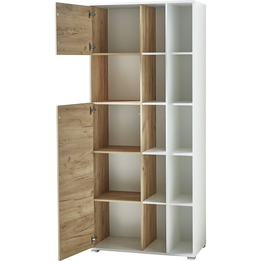 N° de l'image du produit 3 : Armoire à dossiers LIONI, 11 compartiments ouverts, blanc/imitation chêne de Navarre