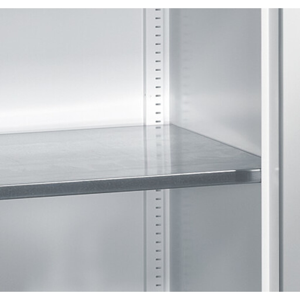 Armoire à portes battantes d’atelier C+P avec paroi centrale + 8 tablettes, H x l x P 1 950 x 930 x 500 mm, gris clair, bleu gentiane N° de l'image du produit 3 : Armoire à portes battantes d’atelier C+P avec paroi centrale + 8 tablettes, H x l x P 1 950 x 930 x 500 mm, gris clair, bleu gentiane