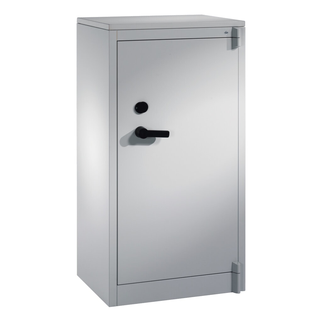 Illustration du produit: Armoire à portes battantes de sécurité C+P, 3 niveaux, H x l x P 1 226 x 650 x 500 mm, gris clair/gris clair, Gris clair
