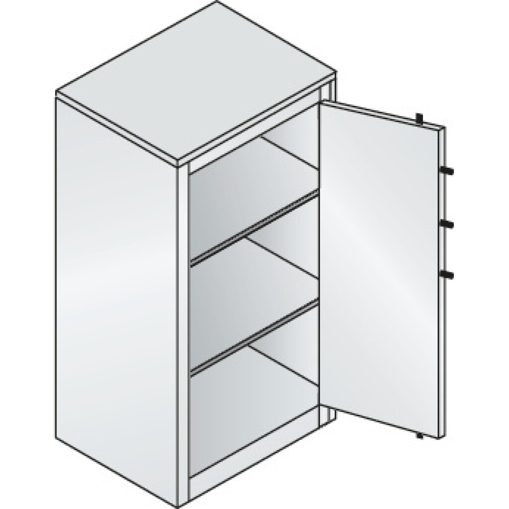 N° de l'image du produit 4 : Armoire à portes battantes de sécurité C+P, 3 niveaux, H x l x P 1 226 x 650 x 500 mm, gris clair/gris clair, Gris clair