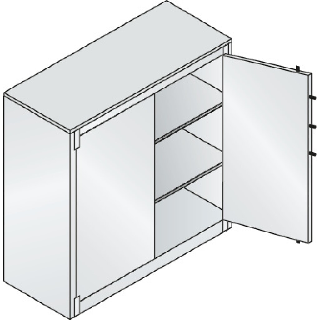 Armoire à portes battantes de sécurité C+P, 3 niveaux, H x l x P 1 226 x 1 200 x 500 mm, gris clair/gris clair, Érable N° de l'image du produit 3 : Armoire à portes battantes de sécurité C+P, 3 niveaux, H x l x P 1 226 x 1 200 x 500 mm, gris clair/gris clair, Érable
