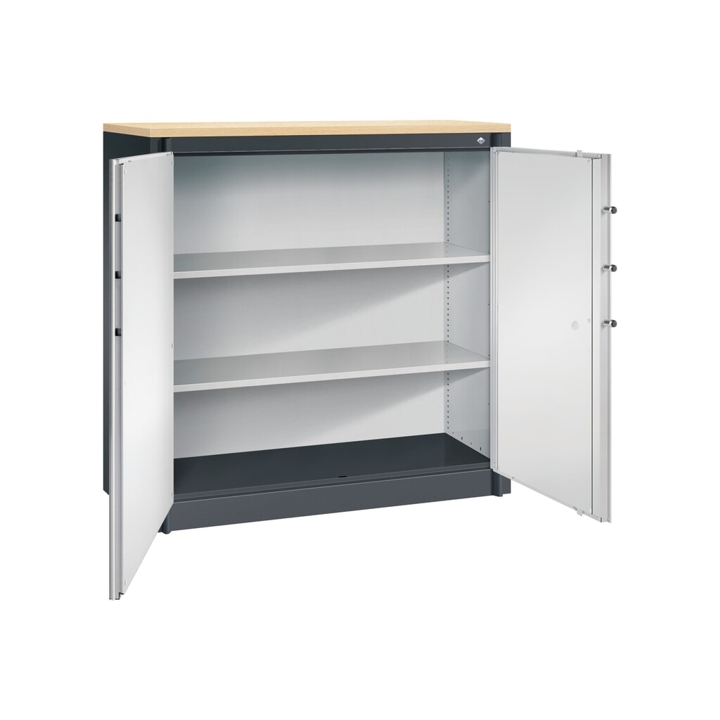 Armoire à portes battantes de sécurité C+P, 3 niveaux, H x l x P 1 226 x 1 200 x 500 mm, Érable N° de l'image du produit 3 : Armoire à portes battantes de sécurité C+P, 3 niveaux, H x l x P 1 226 x 1 200 x 500 mm, Érable