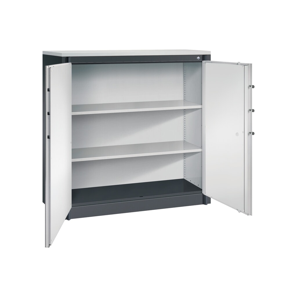 Armoire à portes battantes de sécurité C+P, 3 niveaux, H x l x P 1 226 x 1 200 x 500 mm, Gris clair N° de l'image du produit 3 : Armoire à portes battantes de sécurité C+P, 3 niveaux, H x l x P 1 226 x 1 200 x 500 mm, Gris clair