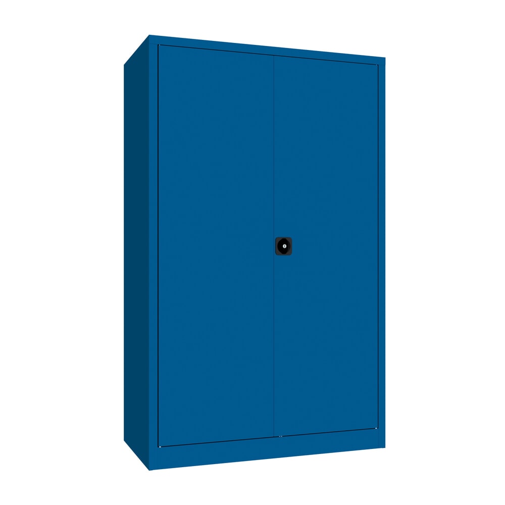 Illustration du produit: Armoire à portes battantes PAVOY, 4 tablettes, H x l x P 1 950 x 1 200 x 600 mm, bleu gentiane, bleu gentiane