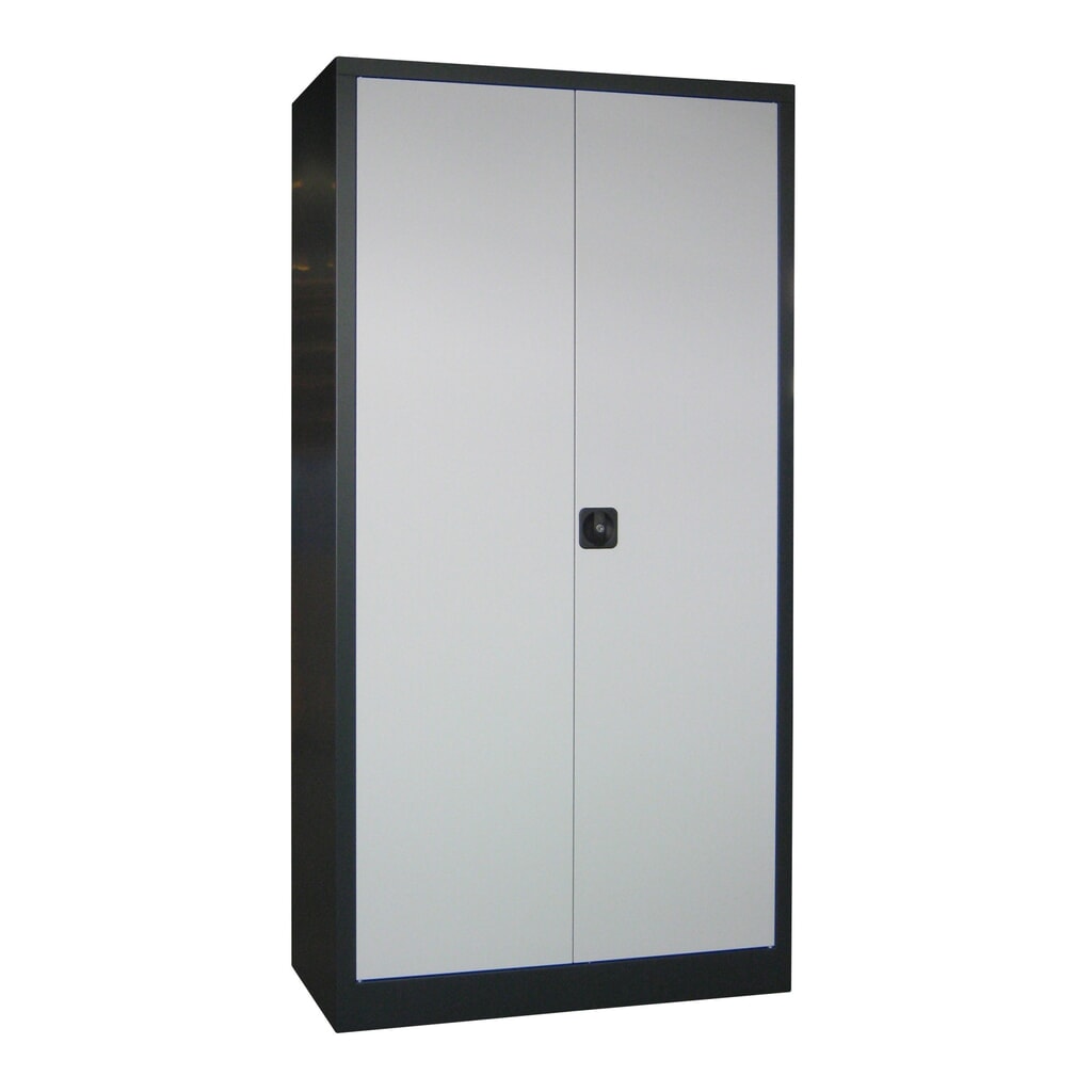 Armoire à portes battantes PAVOY, 4 tablettes, H x l x P 1 950 x 1 500 x 500 mm, gris anthracite, gris clair Illustration du produit: Armoire à portes battantes PAVOY, 4 tablettes, H x l x P 1 950 x 1 500 x 500 mm, gris anthracite, gris clair