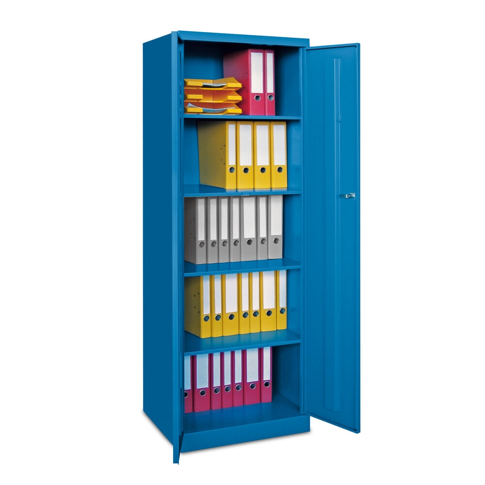 N° de l'image du produit 2 : Armoire à portes battantes PAVOY, H x l x P 1 800 x 600 x 500 mm, rouge feu, gris clair
