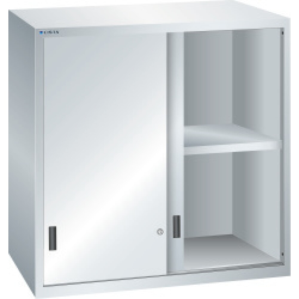 Illustration du produit: Armoire à poser avec portes coulissantes pour armoire de bureau LISTA, HxlxP 1 000 x 1 023 x 725 mm, gris clair