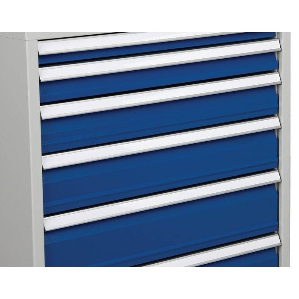 Armoire à tiroirs, gris clair / bleu de sécurité, 7 tiroirs, H 1 019xL 705xP 736 mm, extension totale N° de l'image du produit 3 : Armoire à tiroirs, gris clair / bleu de sécurité, 7 tiroirs, H 1 019xL 705xP 736 mm, extension totale