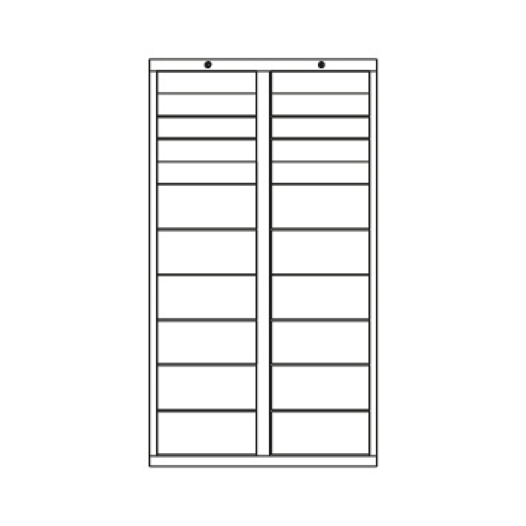 N° de l'image du produit 5 : Armoire à tiroirs légère PAVOY, guidage à coulissement, tiroirs 22 x 100 mm + 6 x 200 mm, largeur 1 000 mm, bleu gentiane, gris clair