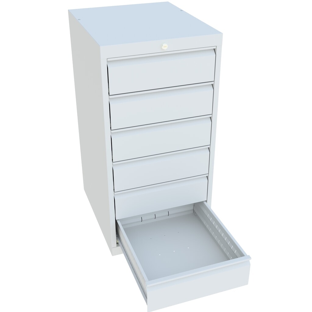 Armoire à tiroirs PAVOY, hauteur 1 000 mm, tiroirs 6 x 150 mm, largeur 500 mm, gris clair, gris clair N° de l'image du produit 3 : Armoire à tiroirs PAVOY, hauteur 1 000 mm, tiroirs 6 x 150 mm, largeur 500 mm, gris clair, gris clair