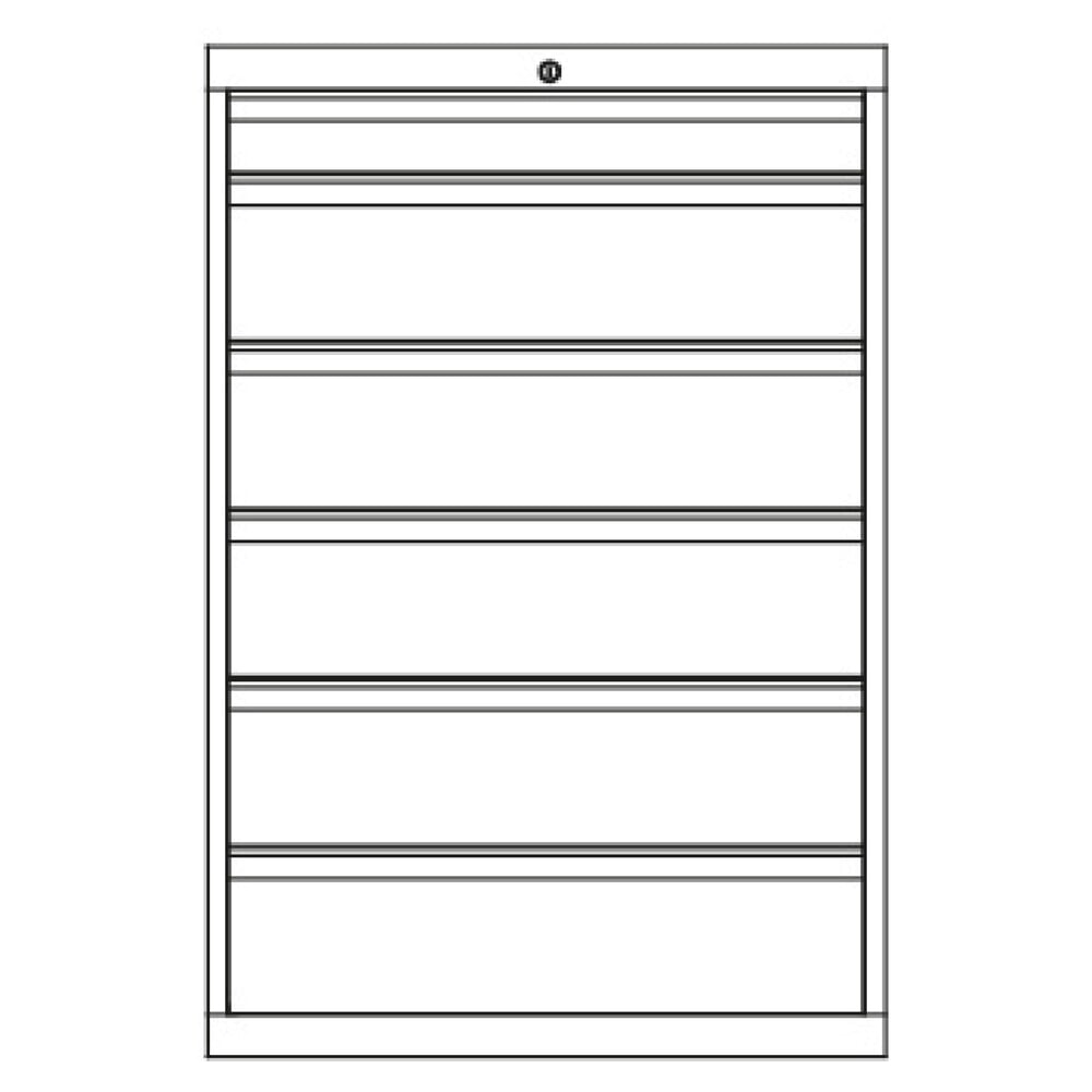 N° de l'image du produit 3 : Armoire à tiroirs PAVOY, hauteur 1 200 mm, tiroirs 1 x 100 mm + 5 x 200 mm, largeur 1 023 mm, gris clair, gris clair