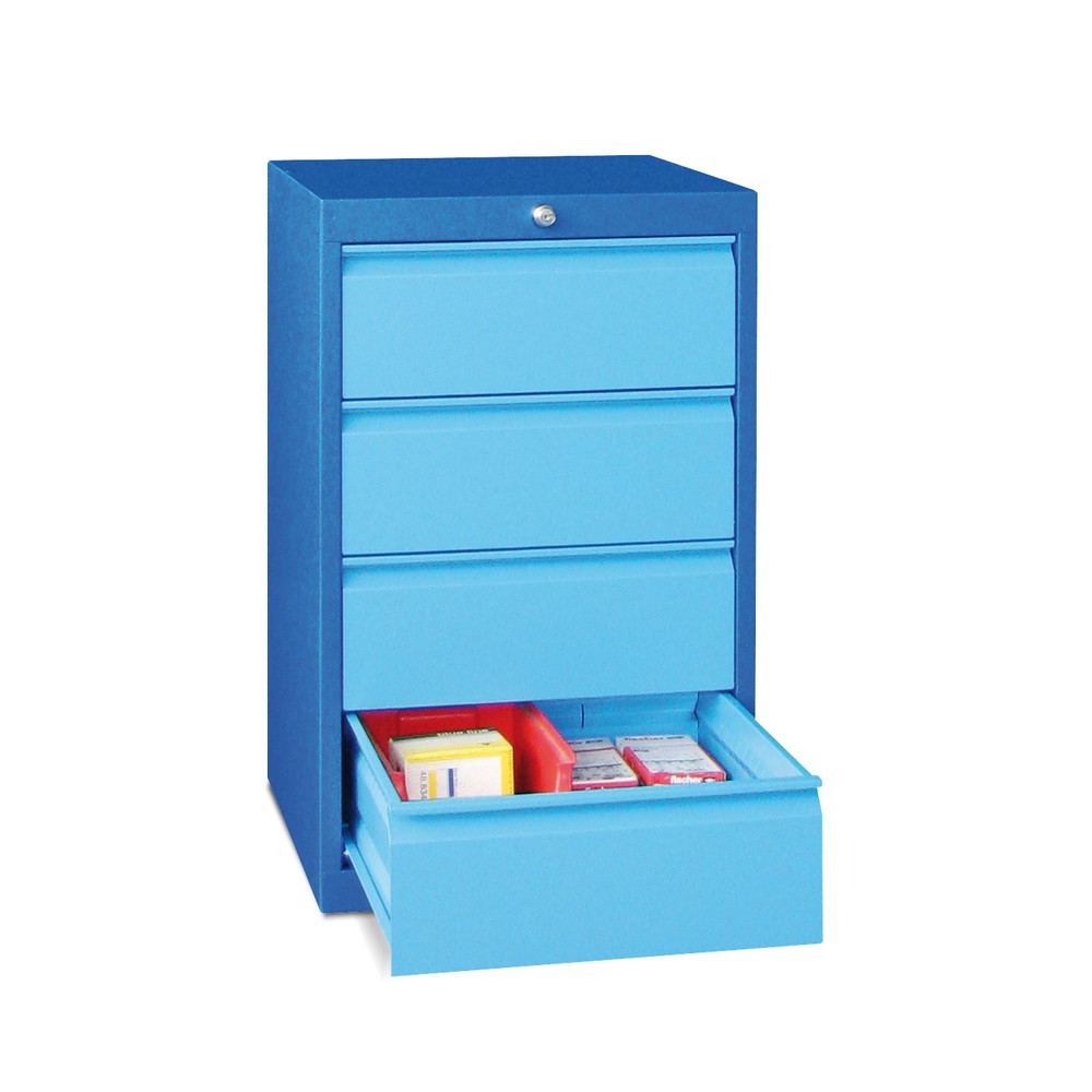 N° de l'image du produit 2 : Armoire à tiroirs PAVOY, hauteur 800 mm, tiroirs 4 x 175 mm, largeur 500 mm, gris clair, gris clair