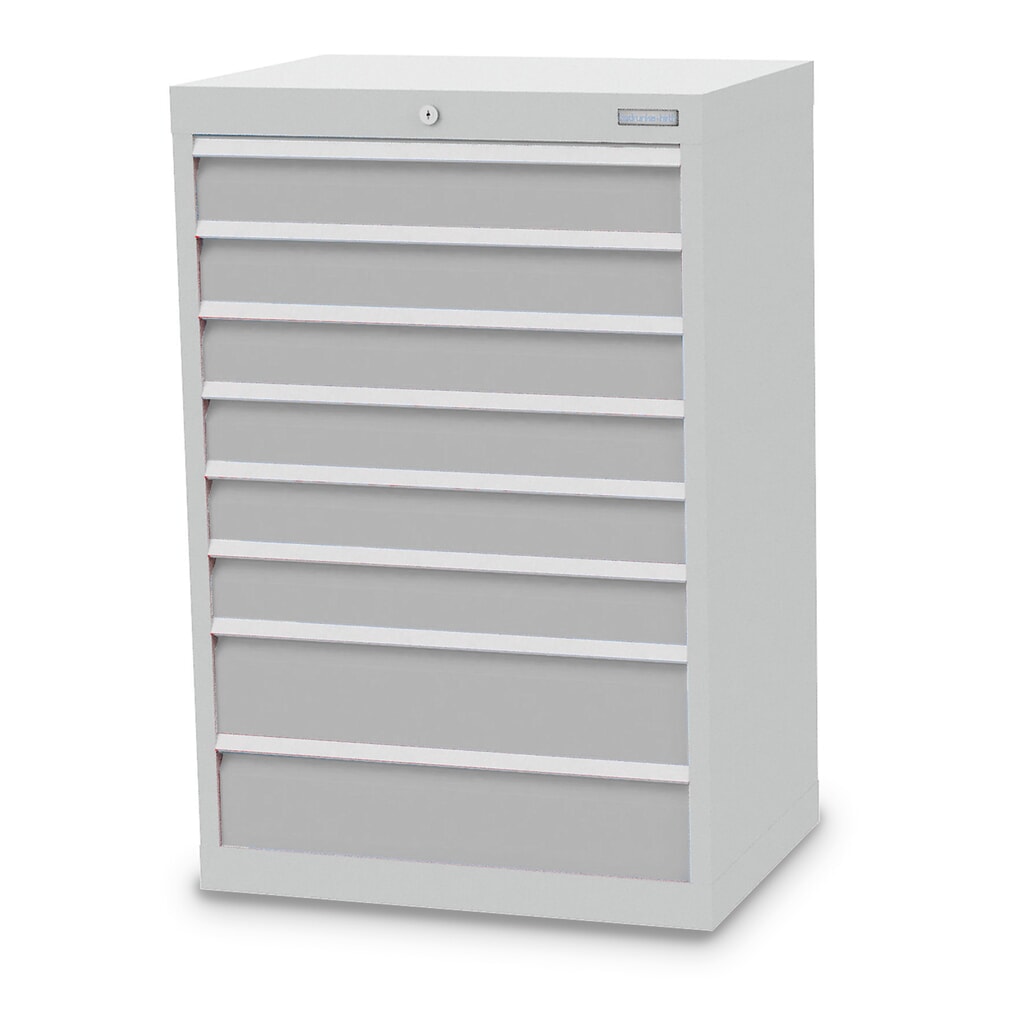 Armoire à tiroirs Profi, tiroirs de 6 x 100 + 2 x 150 mm, H x l x P 1 019 x 680 x 500 mm Bedrunka+Hirth, gris clair, gris clair Illustration du produit: Armoire à tiroirs Profi, tiroirs de 6 x 100 + 2 x 150 mm, H x l x P 1 019 x 680 x 500 mm Bedrunka+Hirth, gris clair, gris clair