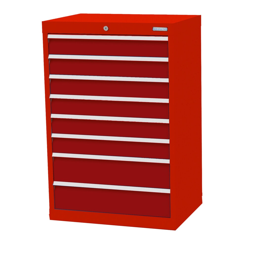 Armoire à tiroirs Profi, tiroirs de 6 x 100 + 2 x 150 mm, H x l x P 1 019 x 680 x 500 mm Bedrunka+Hirth, rouge signalisation, rouge rubis Illustration du produit: Armoire à tiroirs Profi, tiroirs de 6 x 100 + 2 x 150 mm, H x l x P 1 019 x 680 x 500 mm Bedrunka+Hirth, rouge signalisation, rouge rubis