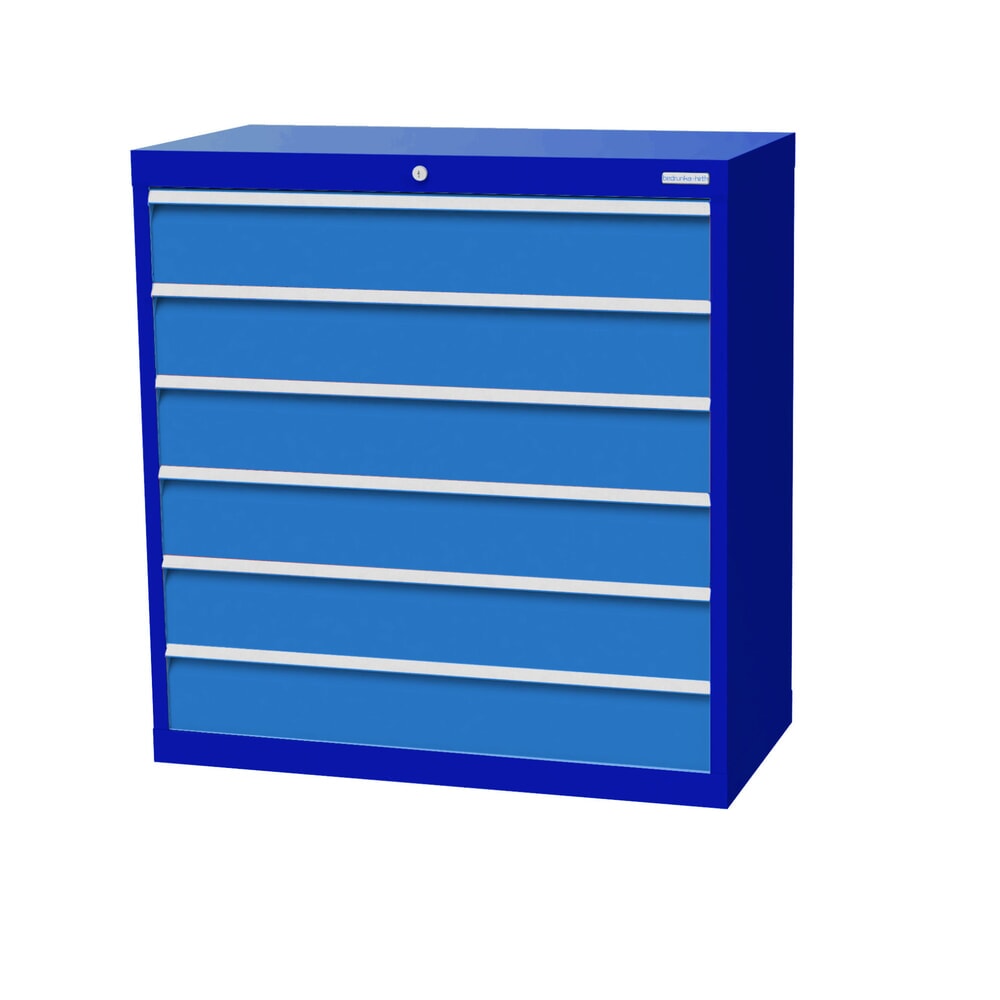 Illustration du produit: Armoire à tiroirs Profi, tiroirs de 6 x 150 mm, H x l x P 1 019 x 980 x 500 mm Bedrunka+Hirth, bleu gentiane, bleu clair