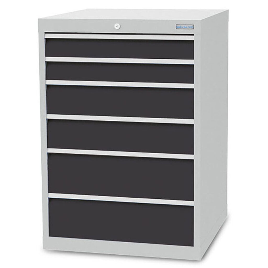 Illustration du produit: Armoire à tiroirs R 24-24 Bedrunka+Hirth, H x l x P 1 019 x 705 x 736 mm, gris clair, gris anthracite, 6 tiroirs 2 x 100 + 2 x 150 + 2 x 200 mm