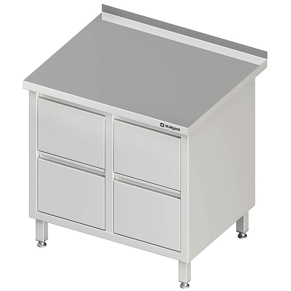 Illustration du produit: Armoire à tiroirs Stalgast avec 2x2 tiroirs, 840x600x850 mm, avec rebord, soudée