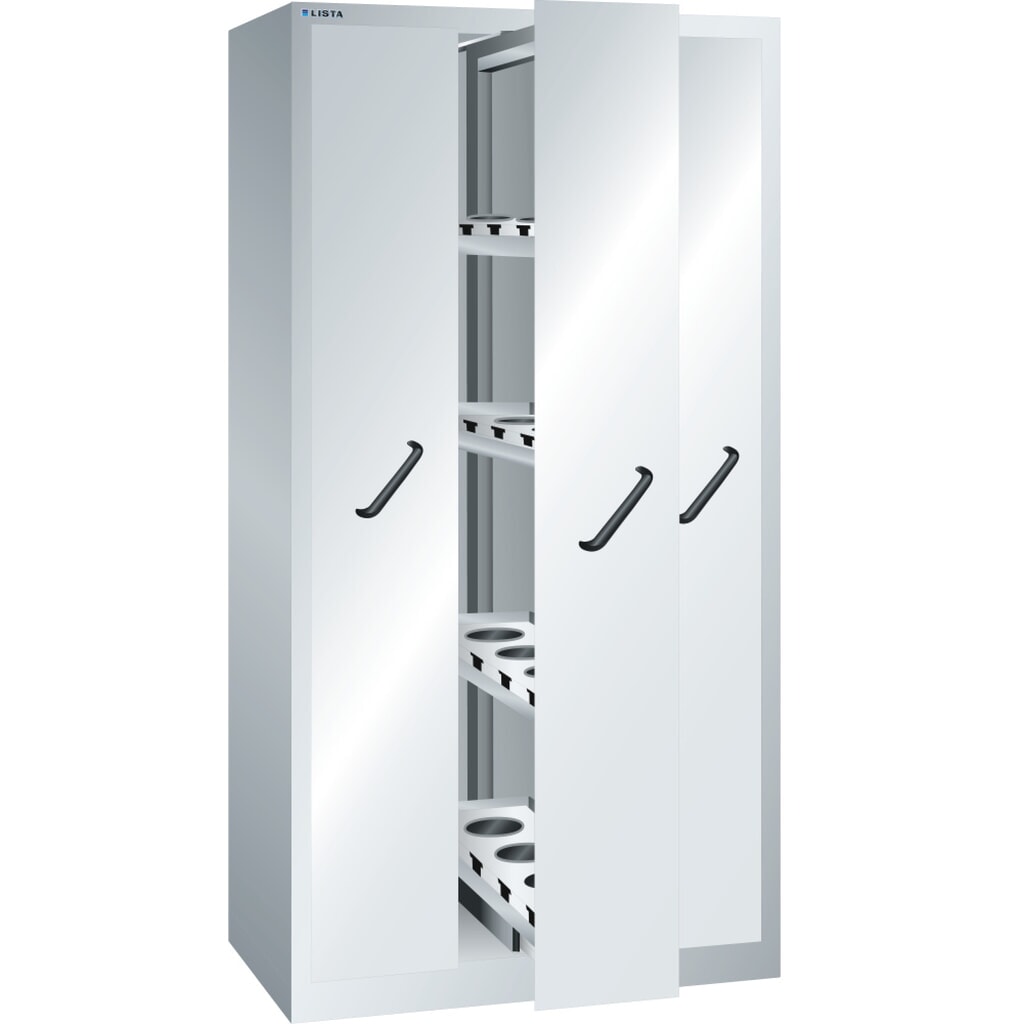 Illustration du produit: Armoire à tiroirs verticaux LISTA, (lxPxH) 1 000x695x1 950 mm, avec panneaux de façade, 3 tiroirs, KEY Lock