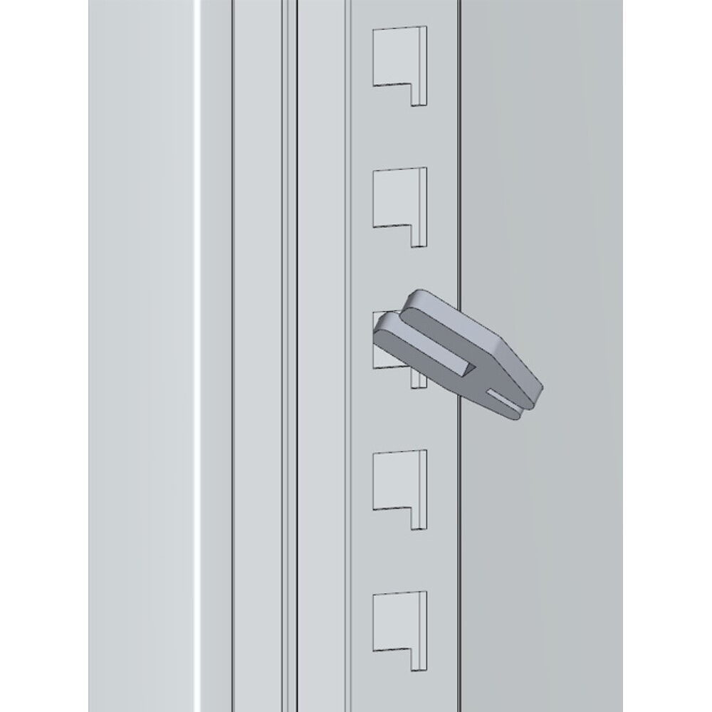 N° de l'image du produit 3 : Armoire à vitrines CNC Bedrunka+Hirth, H x l x P 1 838 x 980 x 500 mm, gris clair, bleu clair, avec 3 cadres porte-outils CNC, 1 tablette