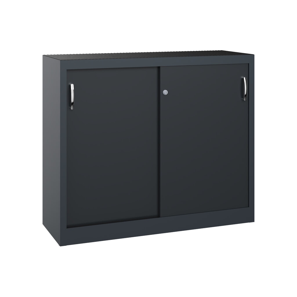 Armoire d’appoint d’atelier C+P avec 1 tablette, H x l x P 1 000 x 1 200 x 400 mm, gris anthracite, gris noir Illustration du produit: Armoire d’appoint d’atelier C+P avec 1 tablette, H x l x P 1 000 x 1 200 x 400 mm, gris anthracite, gris noir