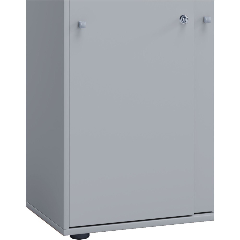 N° de l'image du produit 2 : Lona Armoire de bureau avec portes coulissantes, 5 compartiments, HxLxP 1,780 x 700 x 400 mm, gris