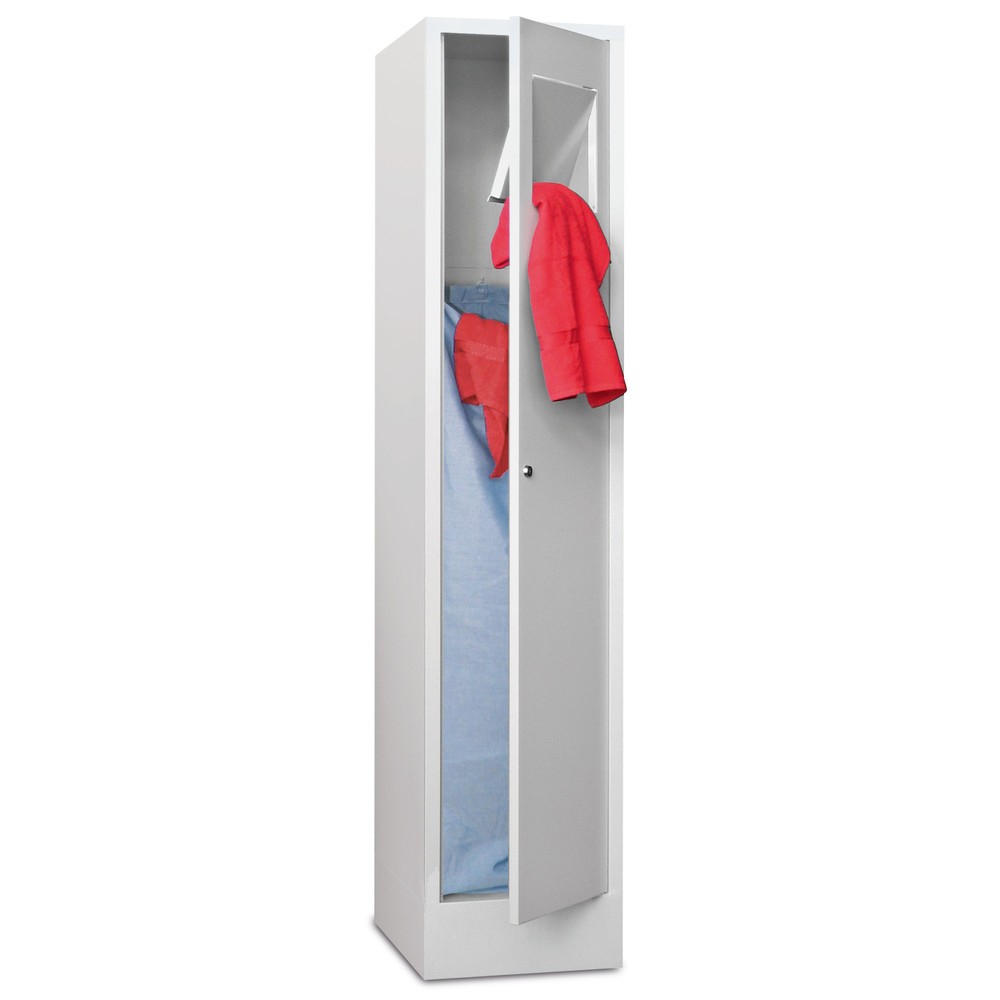 Illustration du produit: Armoire de collecte de linge sale PAVOY, H x l x P 1 850 x 400 x 500 mm, avec pieds, gris clair, gris clair